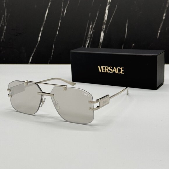 NEW MOD 2275 1000/8V VERSACE WOMEN SUNGLASSES VE2275 10008V GRAY VE2275 1000/8V - Picture 2 of 12